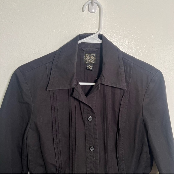 Vintage Lucky Brand Button Down Shirt Jacket Black M - Picture 2 of 8